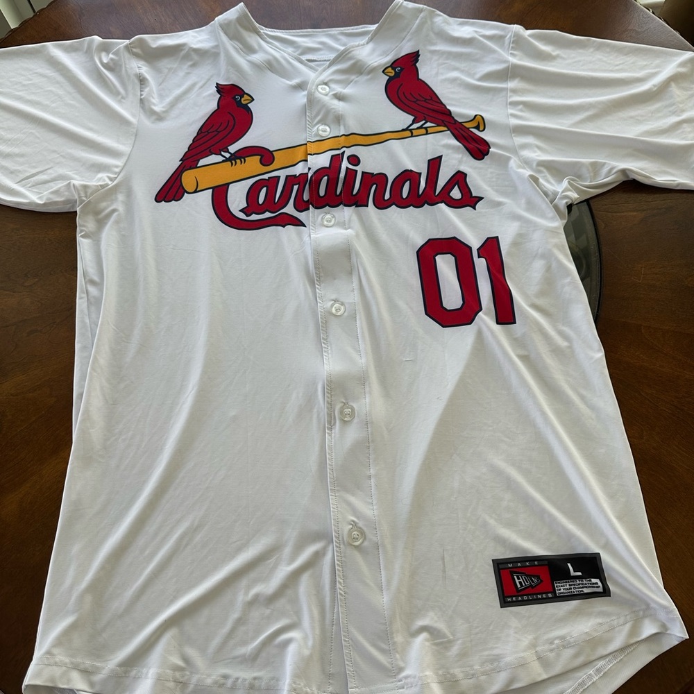 White and Red Cardinals Jerseys with Classic Design